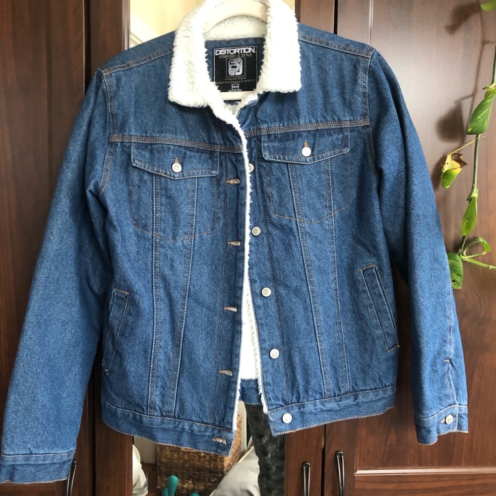 Sherpa lined denim jacket